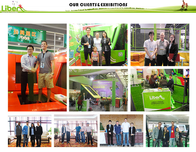 exhibitions of trampoline park with climbing wall