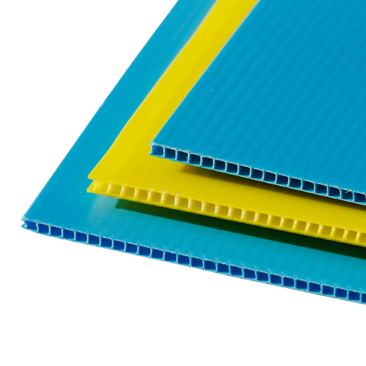 Lightweight PP hollow sheet, corrugated plastic sheet with corona treated china PP Hollow